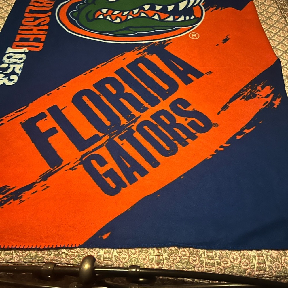 Florida Gators Blue and Orange Blanket